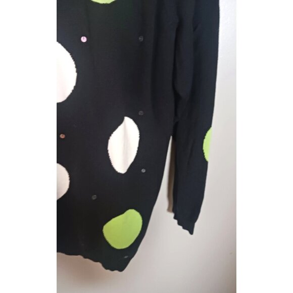 Quacker Factory Polka Dot Sequin 3/4 Length Sleeve Button Cardigan Size 3X NWT - Picture 5 of 6